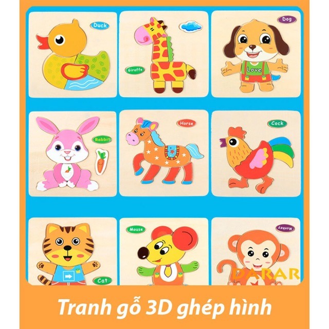 Tranh Ghép gỗ 3D 