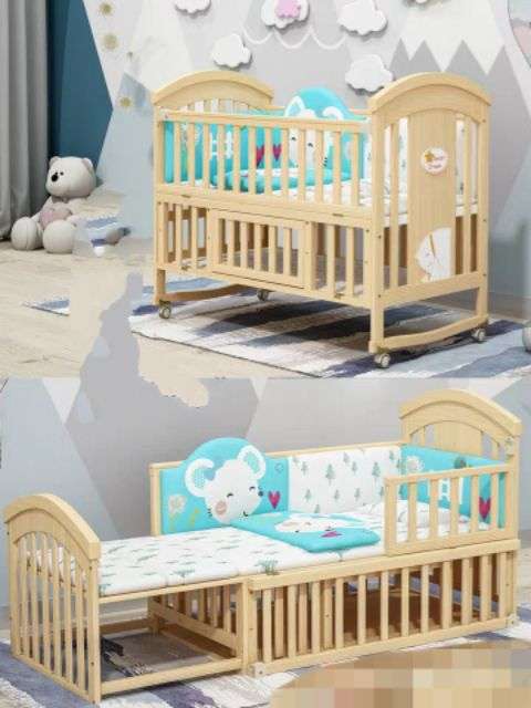 giường cũi gỗ đa năng JM707 giường cũi gỗ đa năng JM707