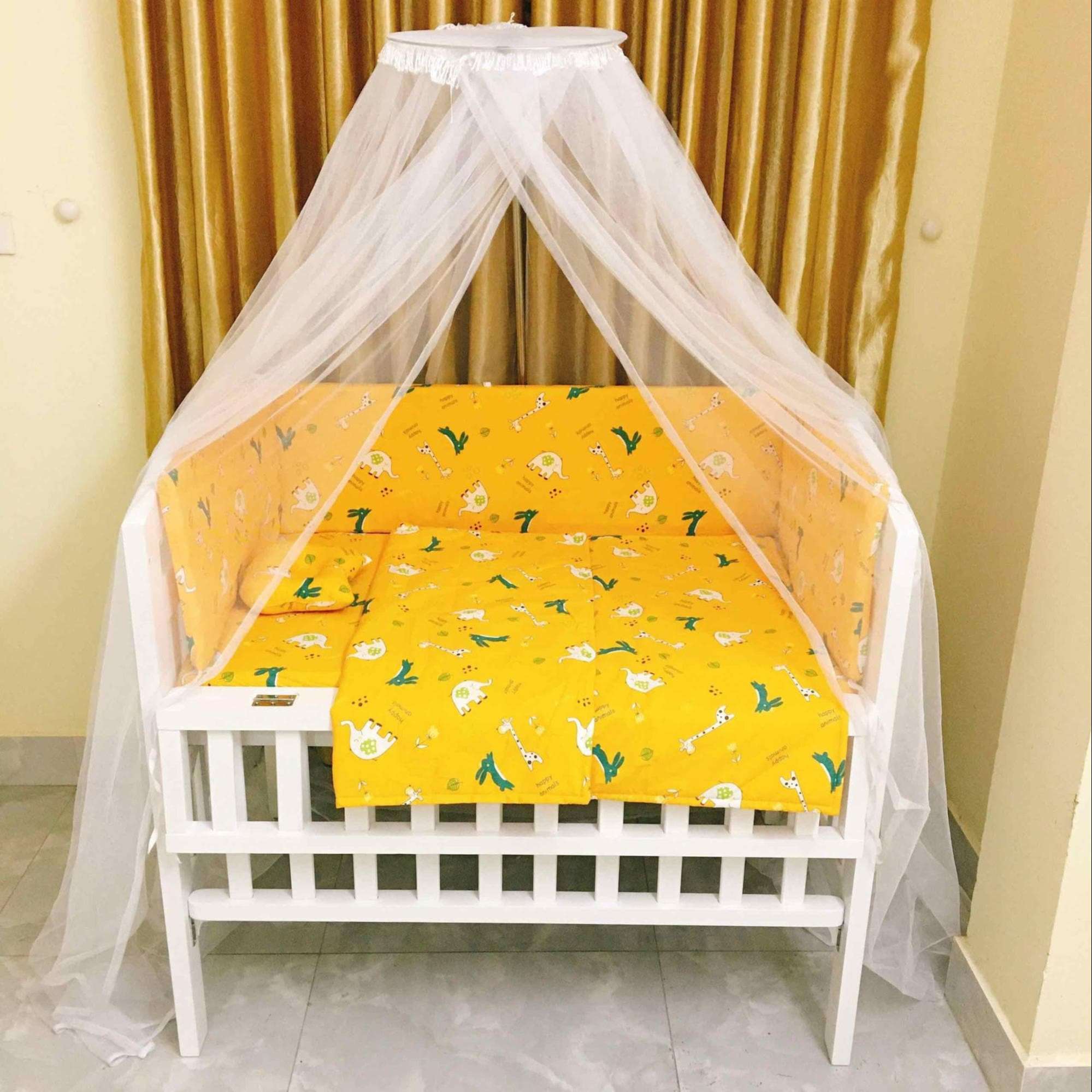 cũi em bé quây cũi vải cho bé