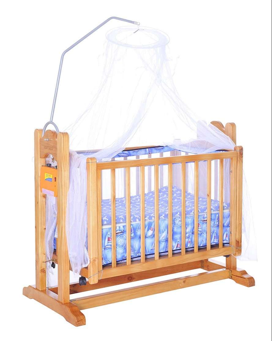 nôi gỗ cho bé Nôi gỗ điện cho bé Autoru 5 sao
